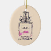 Parfüm Flasche Mode Aquarell Illustration Keramik Ornament (Rechts)