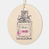 Parfüm Flasche Mode Aquarell Illustration Keramik Ornament (Links)