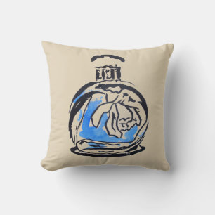 Parfüm Flasche Mode Aquarell Illustration Kissen