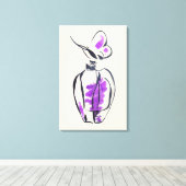 Parfüm Flasche Mode Aquarell Illustration Leinwanddruck (Insitu (Holzboden))