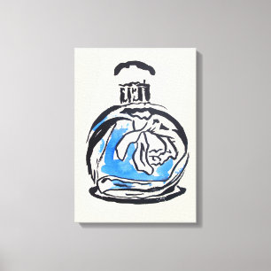 Parfüm Flasche Mode Aquarell Illustration Leinwanddruck