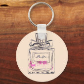 Parfüm Flasche Mode Aquarell Illustration Schlüsselanhänger (Vorderseite)