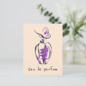 Parfüm Flasche Mode Eau de parfum Illustration Postkarte (Stehend Vorderseite)