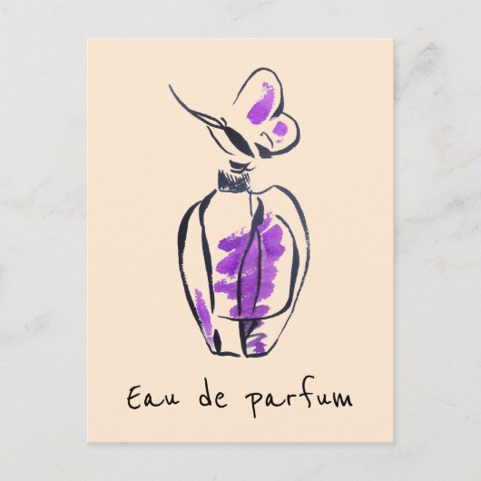 Parfüm Flasche Mode Eau de parfum Illustration Postkarte (Vorderseite)