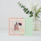 Parfüm Flasche Postkarte (Stehend Vorderseite)