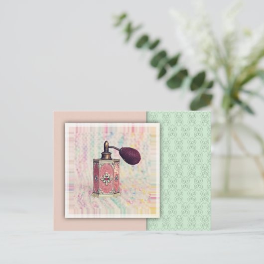 Parfüm Flasche Postkarte (Stehend Vorderseite)