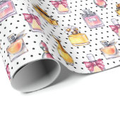 Parfum Flaschen-Muster Geschenkpapier (Rolleneckpunkt)
