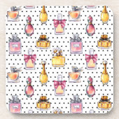 Parfum Flaschen-Muster Getränkeuntersetzer (Vorderseite)