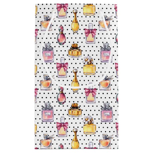 Parfum Flaschen-Muster Kleine Geschenktüte (Rückseite)