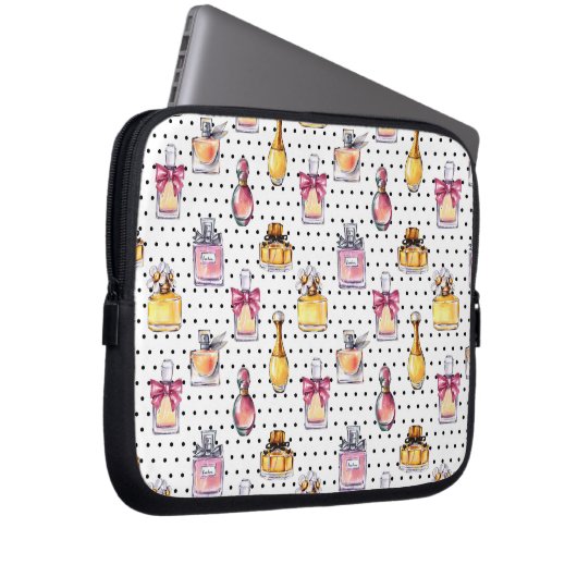 Parfum Flaschen-Muster Laptopschutzhülle (Vorne Rechts)