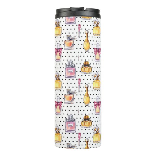 Parfum Flaschen-Muster Thermosbecher (Rückseite)