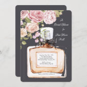 Parfüm-Flaschendusche Einladung (Vorne/Hinten)