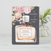 Parfüm-Flaschendusche Einladung (Stehend Vorderseite)