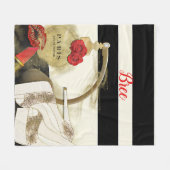 Parfum Parfum Parfüm Rose Heelse & Lipstick Fleecedecke (Vorderseite (Horizontal))