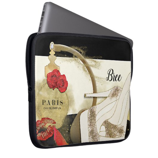 Parfum Parfum Parfüm Rose Heelse & Lipstick Laptopschutzhülle (Vorne Rechts)