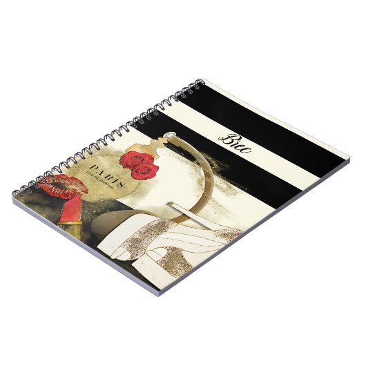 Parfum Parfum Parfüm Rose Heelse & Lipstick Notizblock (Linke Seite)