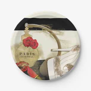 Parfum Parfum Parfüm Rose Heelse & Lipstick Pappteller