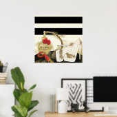 Parfum Parfum Parfüm Rose Heelse & Lipstick Poster (Heimbüro)