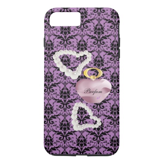 Parfum&Pearls Lila Damask iPhone7Plus Tough Case (Rückseite)