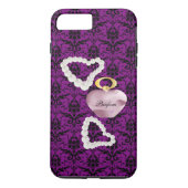 Parfum & Pearls Plum Damask iPhone7Plus Tough Case (Rückseite)