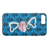 Parfum&Pearls Turquoise Damask iPhone 7Plus Fall Case-Mate iPhone Hülle (Rückseite (Horizontal))