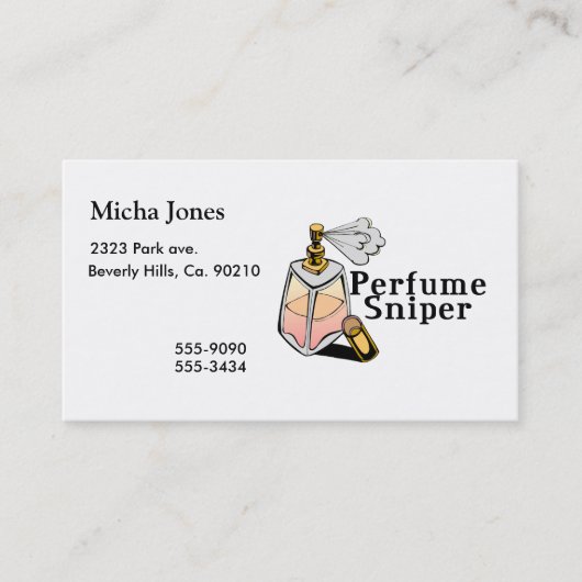 Parfüm-Scharfschütze Visitenkarte (Vorderseite)