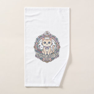Parfüm Schönheit Katze Süße Katze T-Shirt Design - Handtuch