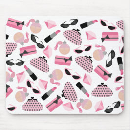 Parfüm schürzt Sonnenbrille u. Lippenstift Mousepad