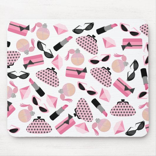 Parfüm schürzt Sonnenbrille u. Lippenstift Mousepad (Vorne)