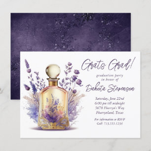 Parfüm und Lavendel   Boho Floral Abschluss Einladung