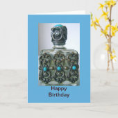 Parfümflasche-alles- Gute zum Geburtstagkarte Karte (Gelbe Blume)