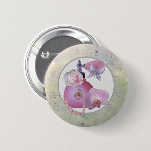 Parfümflasche Button (Vorne & Hinten)