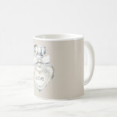 Parfümflasche Cream Bow Heart Kaffeetasse (VorderseiteRechts)