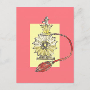 Parfümflasche der 20er Jahre Postkarte