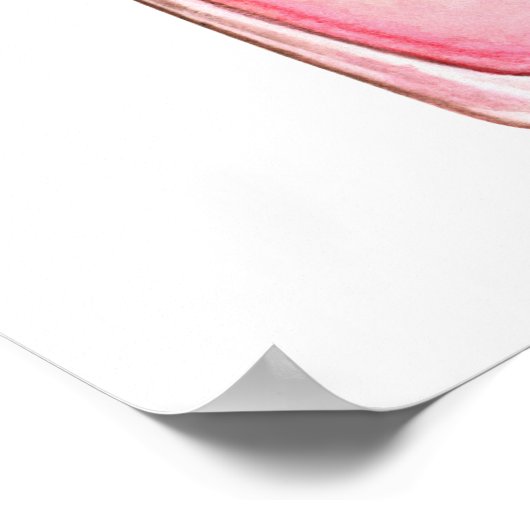 Parfümflasche in Rosa Farbe Poster (Ecke)