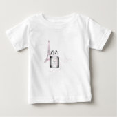 Parfumflasche mit Eiffelturm und Rope Baby Baby T-shirt (Vorderseite)