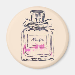 Parfümflasche Mode Wasserfarben-Illustration Magnet