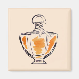 Parfümflasche Mode Wasserfarben-Illustration Magnet