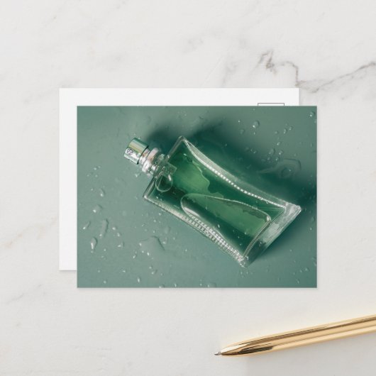 Parfümflasche Postkarte (Vorderseite/Rückseite Beispiel)