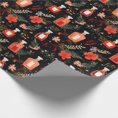 Parfümflaschen Chic Weihnachtsdesign Geschenkpapier (Ecke)