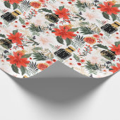 Parfümflaschen Chic Weihnachtsmuster Geschenkpapier (Ecke)