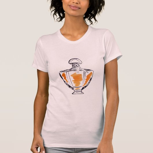 Parfümflaschen-Mode-Wasserfarbeillustration T-Shirt (Vorderseite)