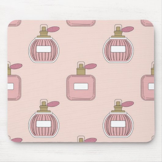 Parfümflaschen-Muster Schickes Mädchen-Mauspad Mousepad (Vorne)