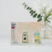 "Parfümflaschen" Postkarte (Stehend Vorderseite)