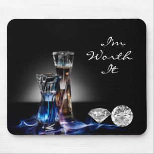 Parfümflaschen und Diamanten bin ich es wert Mousepad