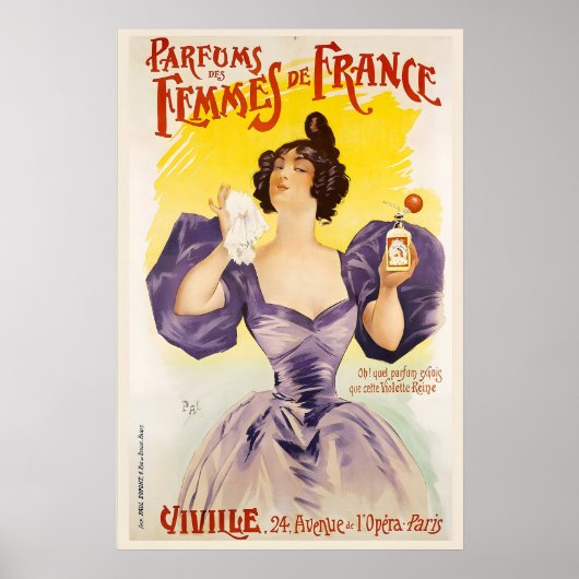 Parfums Parfümwerbung Des Femmes de Franceby Jean Poster (Vorne)