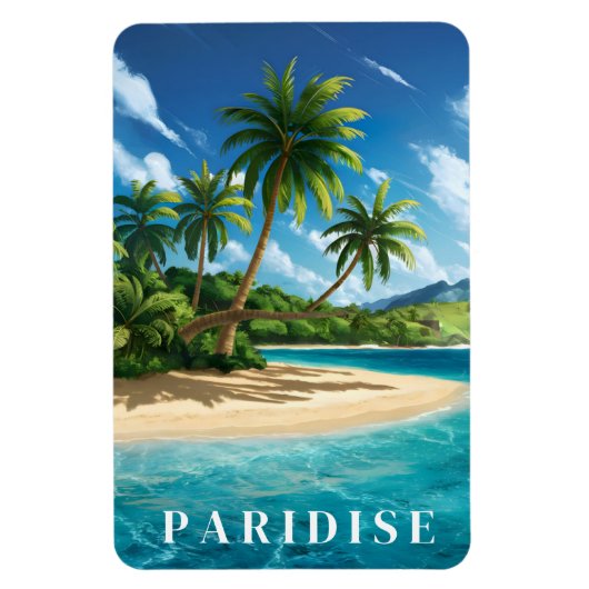 Paridise Tropical Beach Magnet (Vertikal)