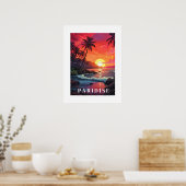 Paridise Tropical Beach Poster (Küche)
