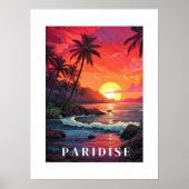 Paridise Tropical Beach Poster (Vorne)