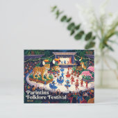 Parintins Folklore Festival Brasilien Postkarte (Stehend Vorderseite)